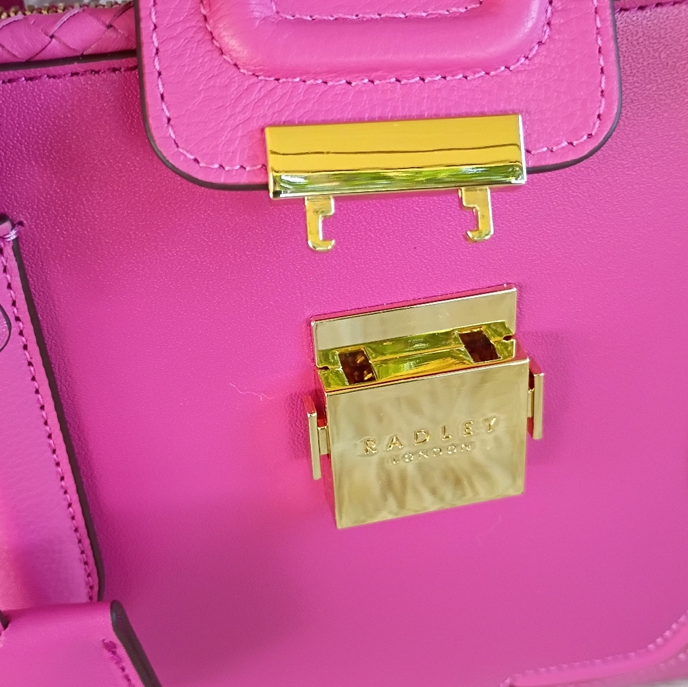 Radley London Hot Pink/Coulis Leather Liverpool Street Small Multiway Satchel - Picture 10 of 16